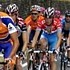 Frank and Andy Schleck in the peloton during the 8th stage of the Tour de Suisse 2006